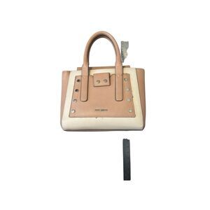 Women’s Steve Madden Pink Tan Beige Two-Tone Satchel Bag Purse